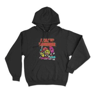 ADTR Cartoon Monster Unisex Hoodie Black