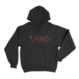 ADTR Flame Letter Unisex Hoodie Black