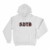 ADTR Flame Letter Unisex Hoodie White