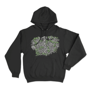 Eagle Vine Graphic Unisex Hoodie Black