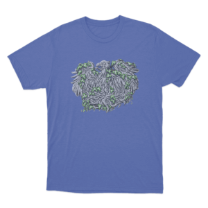 Eagle Vine Graphic Unisex T Shirt Blue